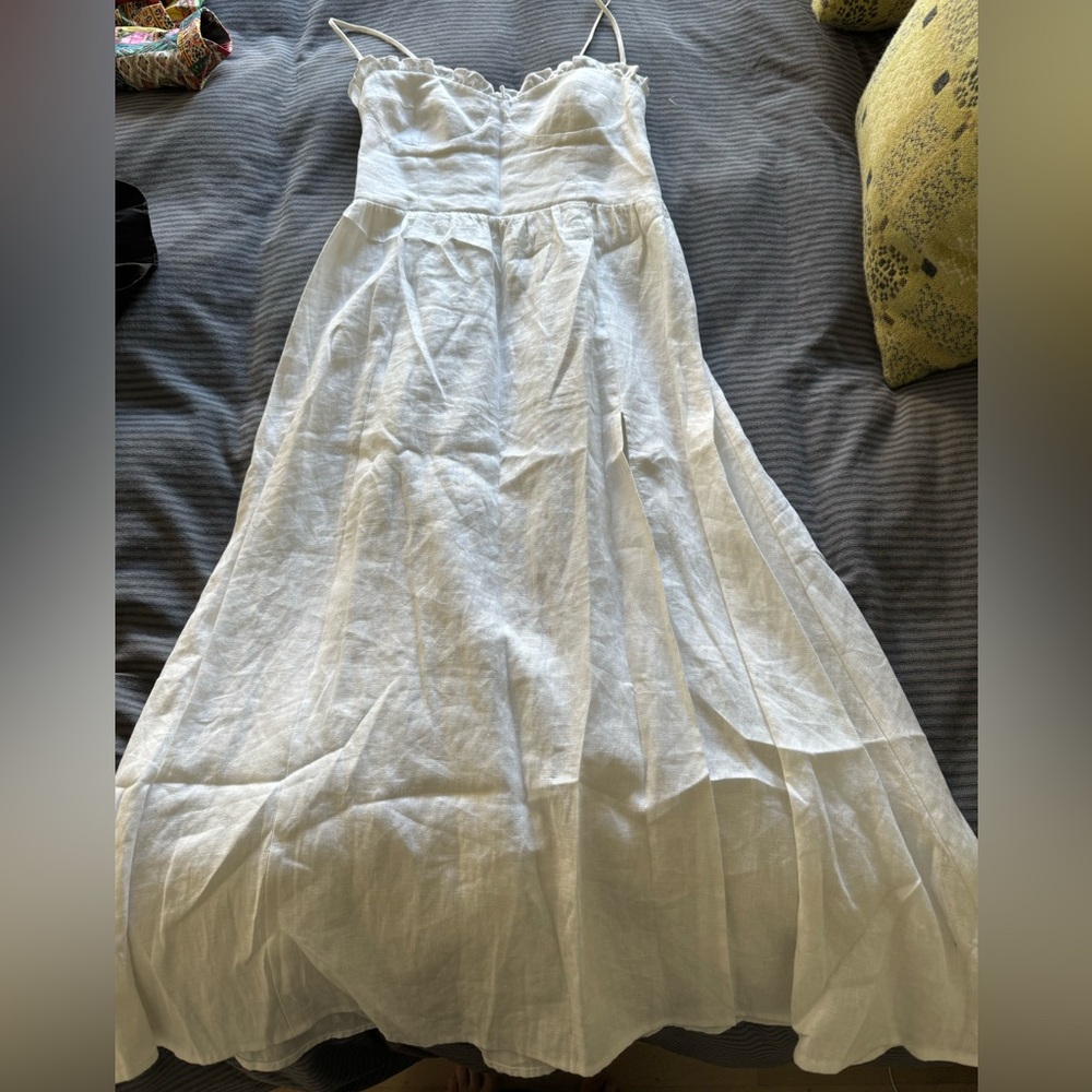 Reformation white linen dress
